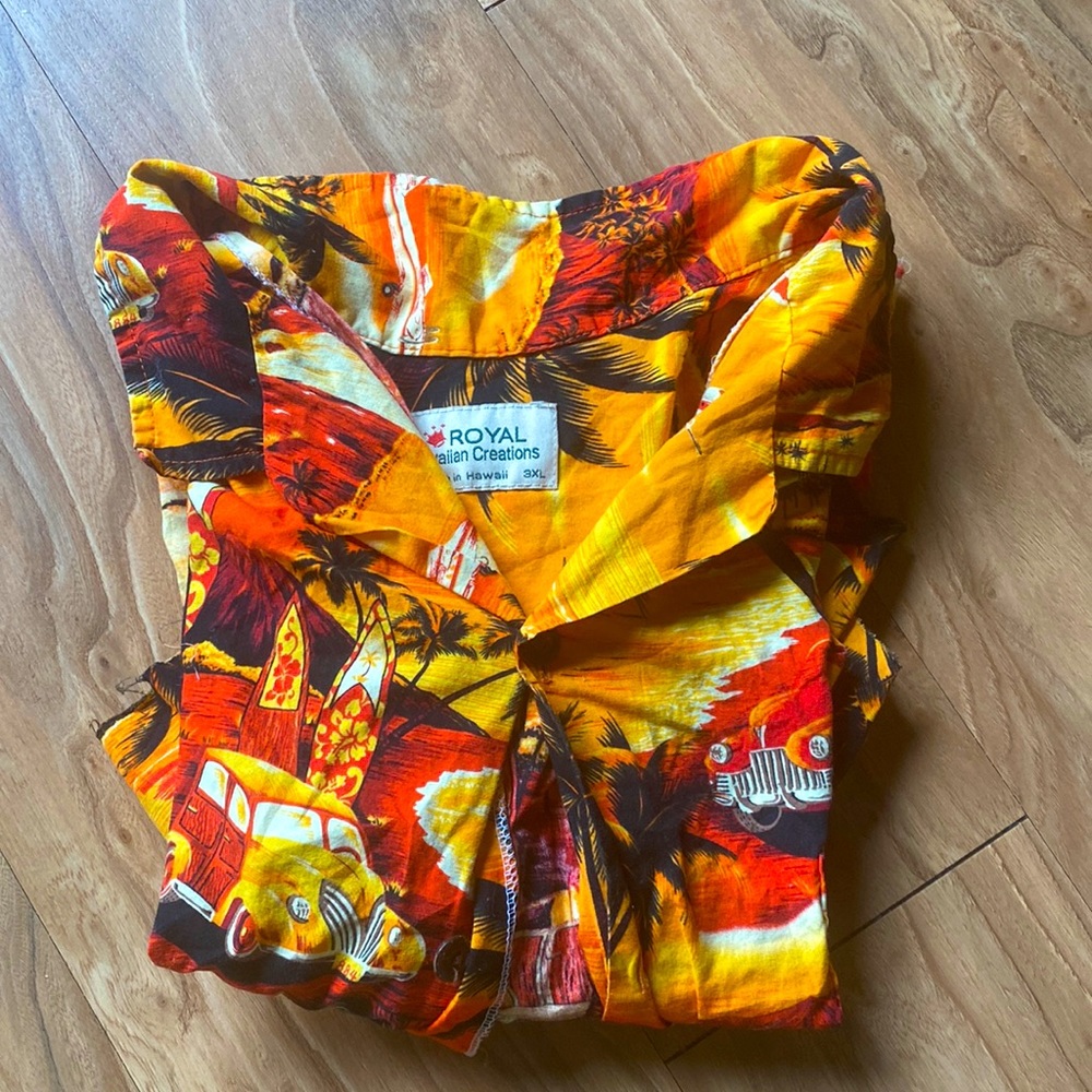 Cropped Hawaiian shirt 3XL